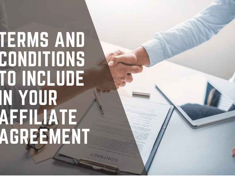 terms and conditions in affiliate agreement